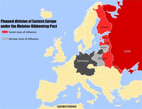 Partition Of Eastern Europe Under The Molotov Ribbentrop Pact Europe