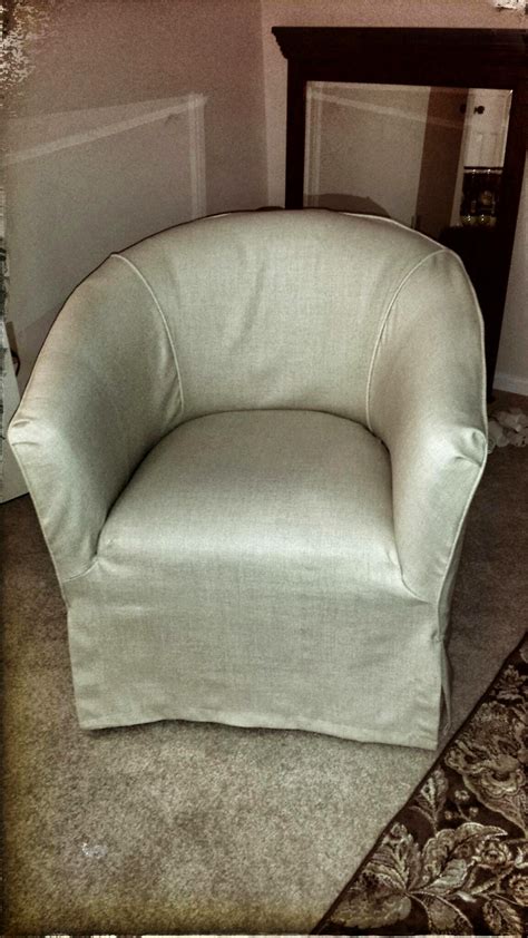 The comfortable barrel back design is on a functional 360 degree swivel and is great in pairs or more! Custom Made Slipcovers: Barrel Chair with no cushion and ...