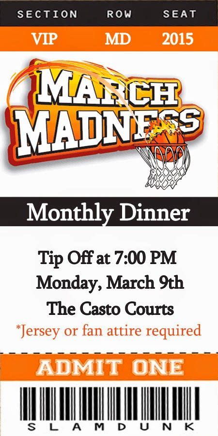 March Madness Dinner March Madness Parties March Madness March