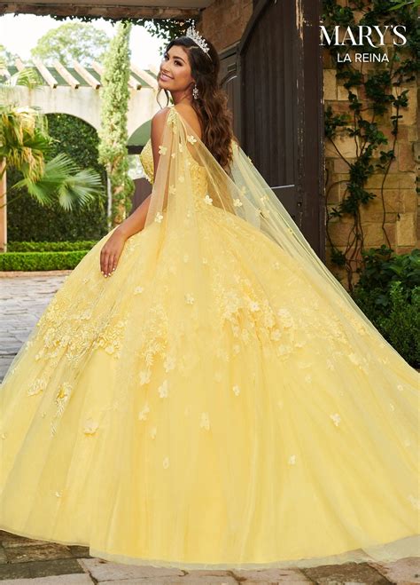 cape quinceanera dress by mary s bridal mq2115 abc fashion