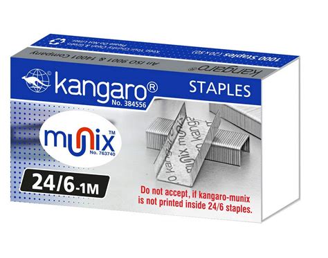 Kangaro Staple Pins No 246 1000 Pins Office Mart