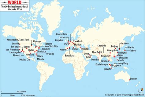 International Airports Map Airport Codes Name And City
