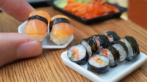 How To Make Miniature Sushi Asmr Cooking Mini Food Japanese Recipe