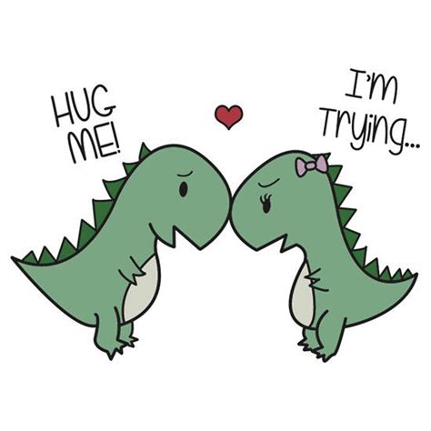 Dino Love Hug Me T Shirts And Hoodies By Charsheee Redbubble