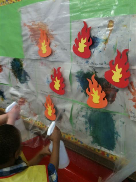 Putting Out Fires For Fire Safety Week Fire Safety Preschool Crafts