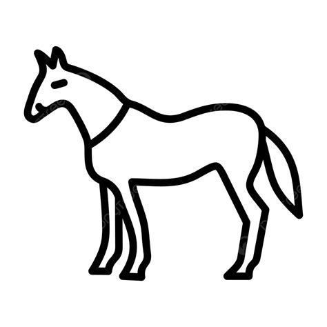 Horse Line Icon Vector Horse Icon Animal Horse Png And Vector With