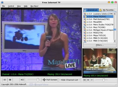 Wants to figure out which free streaming site will be able to best help them watch live tv online. Free Internet TV screenshot and download at SnapFiles.com