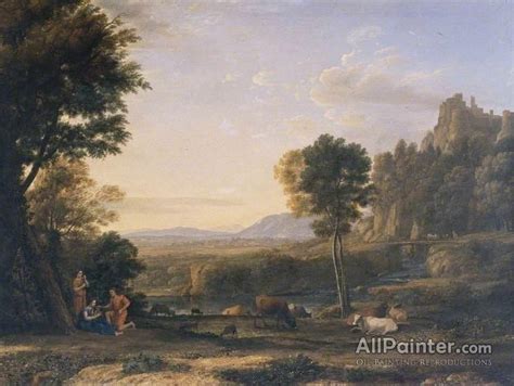 Claude Lorrain Pastoral Landscape Oil Painting Reproductions For Sale