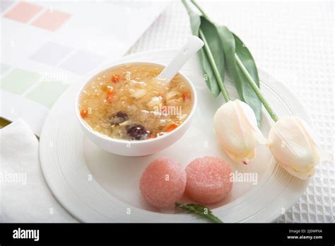 Chinese Traditional Tremella And Lotus Seed Soup And Dessert Sweet