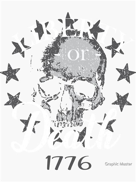 Liberty Or Death 1776 Sticker For Sale By Kzadro Redbubble
