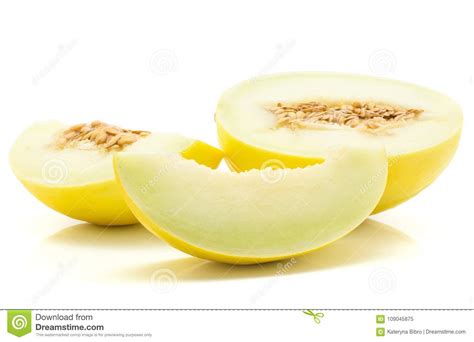 Fresh Honeydew Melon Isolated On White Stock Image Image Of Meloun