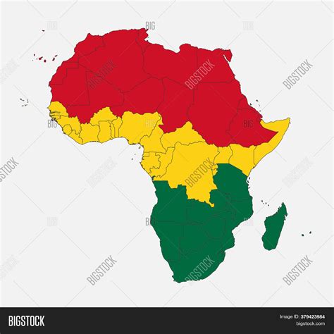 Map Africa Colors Flag Image Photo Free Trial Bigstock