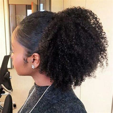 100g 120g 140g Afro Kinky Curly Human Hair Ponytail For