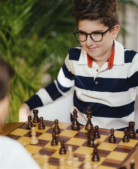 Two Boys Playing Chess Stock Image F0245297 Science Photo Library