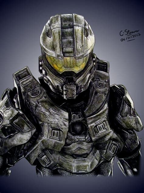 Halo 4 Master Chief Drawing By Lethalchris On Deviantart