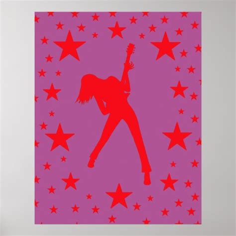 Pink Rock Star Poster Zazzle
