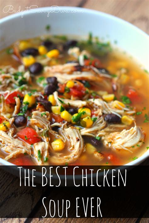 Optional to add rice noodles for a fresh, flavorful and healthy dinner! The BEST Chicken Soup Ever Recipe | Budget Savvy Diva