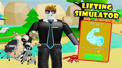 My First Time Play Lifting Simulator And Unlocked Stage 1 Body Roblox