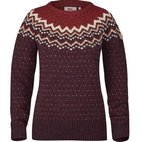 Fjällräven Övik Knit Sweater Womens Dark Garnet