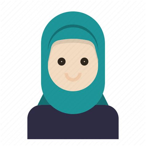 avatar face hijab muslim woman icon download on iconfinder
