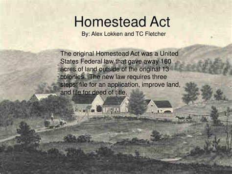 Ppt Homestead Act Powerpoint Presentation Free Download Id5499960