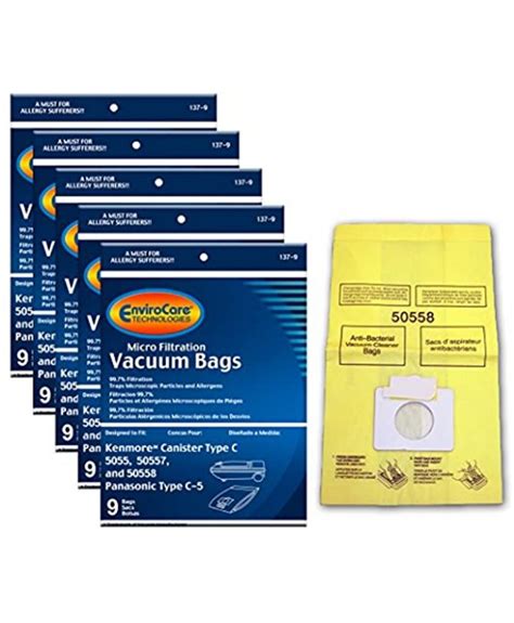 Sears Genuine 6 Pack Кеnmоrе Canister Vacuum Bags 53292 Type Q C