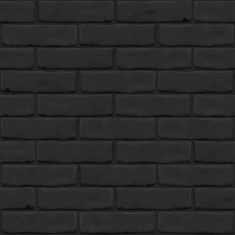Photorealistic Texture Of Black Brick Wall As Background Masonry Close