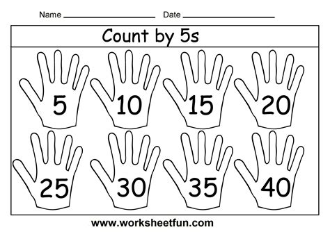 Count by 5s – 3 Worksheets / FREE Printable Worksheets – Worksheetfun