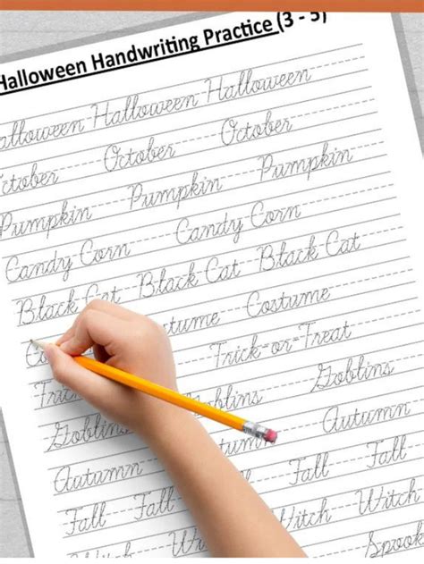Halloween Cursive Handwriting Practice Story 3 Boys And A Dog
