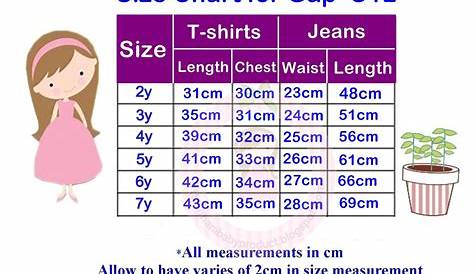 gap underwear size chart