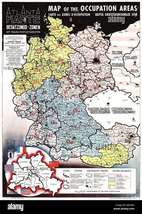 Kartographie Karten Deutschland Und Österreich Alliierte