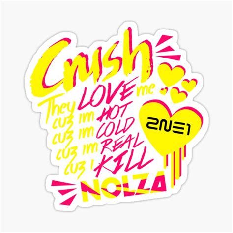 2ne1 Crush Sticker For Sale By Skeletonvenus Redbubble