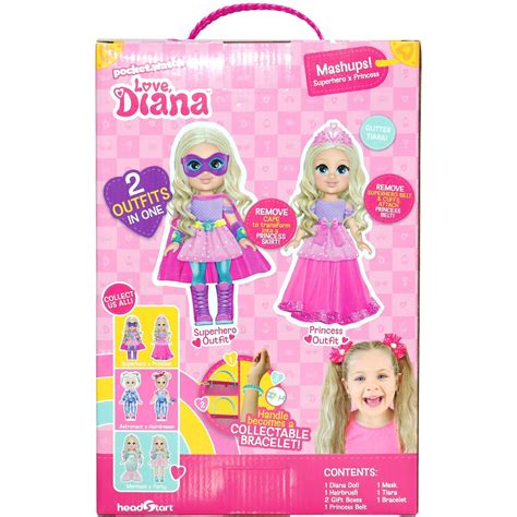 love diana 13 inch doll mashup princess big w