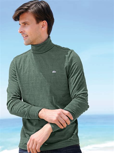 Pull homme lacoste vert à col en v. pull col roule lacoste homme