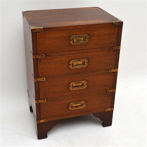 Antiques Atlas Small Campaign Style Mahogany Chest Of Drawers