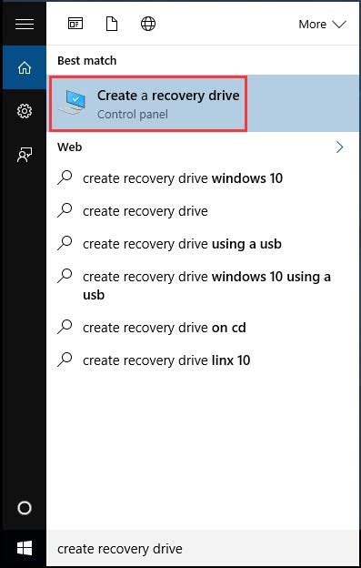 This drive will be needed for refreshing or resetting the pc. Can't Create Recovery Drive Windows 10