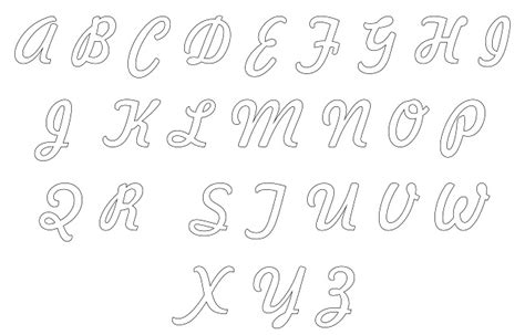 Moldes De Letras Cursivas → Para Imprimir Alfabeto Cursivo