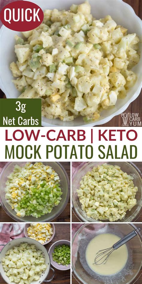 Mock Low Carb Potato Salad Keto Cauliflower Salad Low Carb Yum
