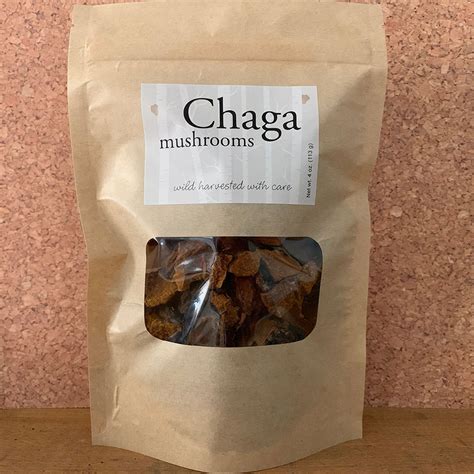 The chaga tea is made out of the chaga mushroom that grows on birch trees all over the world in the northern hemisphere. Chaga Tea - 4 oz. bag, Mushroom Teas: Field & Forest Products