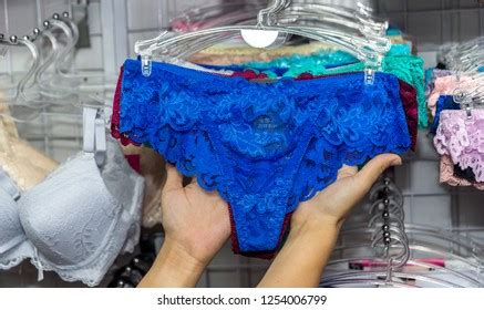Female Hands Panties Underwear Shop Stock Photo Edit Now 1254006799