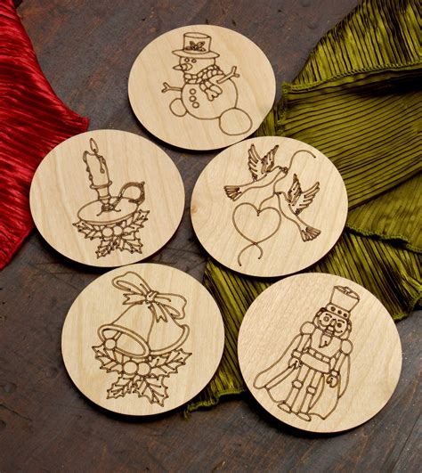 Wooden Holiday Coasters - Liberty Tabletop The ONLY Flatware Made in USA
