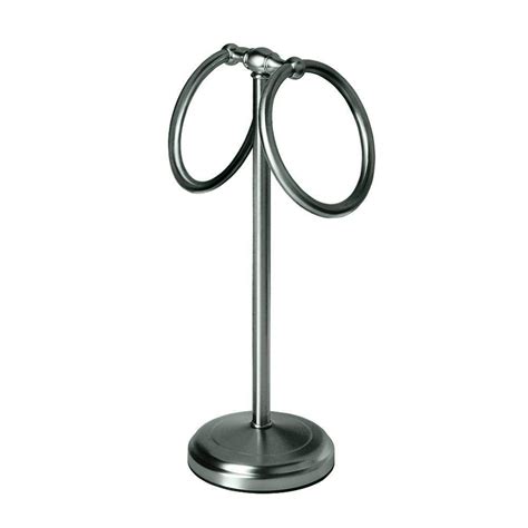 Gatco Countertop Towel Ring Holder In Satin Nickel 1454sn The Home Depot