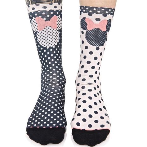 Stance Sprinkled Minnie Socks 20 Liked On Polyvore Featuring Intimates Hosiery Socks Polka