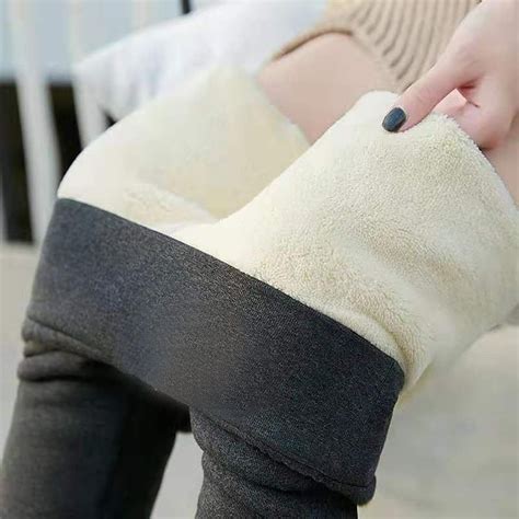 Svokor Winter Warm Leggings For Women High Waist Cashmere Thermal Legging Velvet Pants For