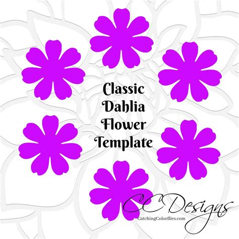 Printable Paper Dahlia Template Printable Word Searches