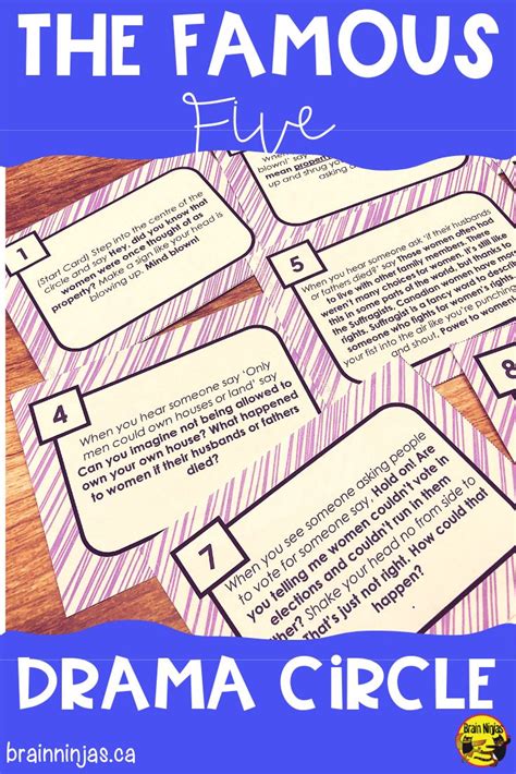This Set Of Drama Circle Cards Teaches Students About The Famous Five