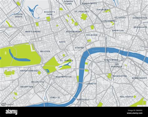 Map Of Central London Stock Vector Images Alamy
