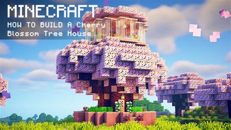 Minecraft How To Build A Cherry Blossom Tree House Youtube