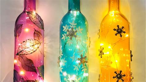 Decorative Lighted Wine Bottles