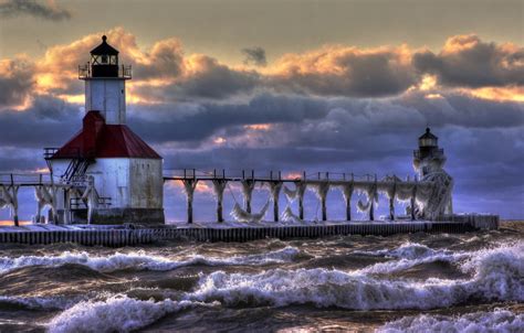 Wallpaper Lighthouse Lake Michigan St Joseph Images For Desktop